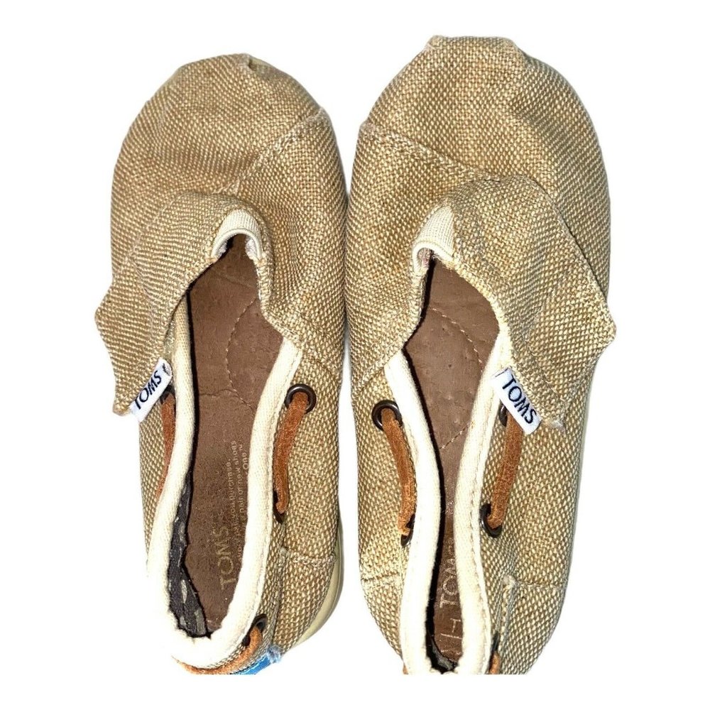 TODDLER Girls TOMS Size 6 CLASSICS NATURAL BURLAP